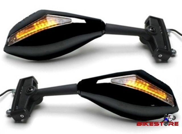 Universal Sportbike Mirrors with LED indicators - Muti adjust